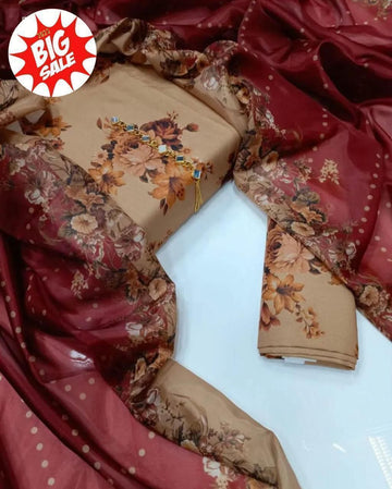 Swiss Lawn Digital Print 3-Pc Suit