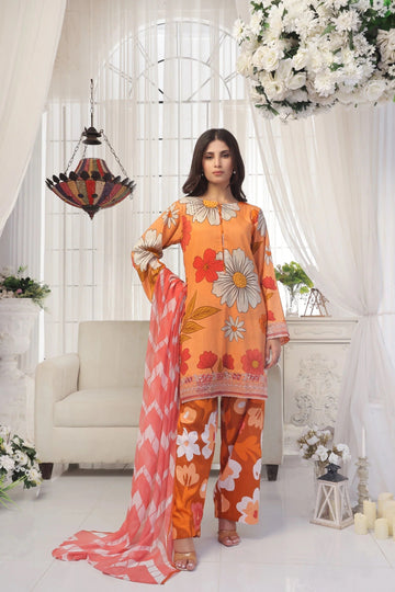 Bin Musa 3 Pc Lawn - BM63
