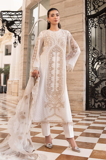 3 Piece Embroidered Jacquard Lawn Suit