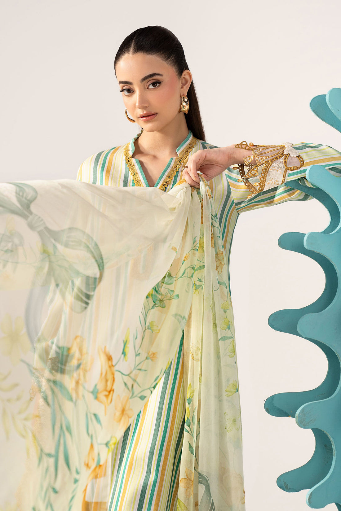 3 Piece Embroidered Jacquard Suit