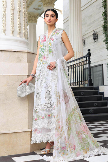 3 Piece Unstitched Embroidered Lawn Suit