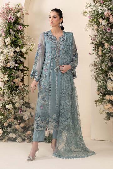 3 Piece Embroidered Chiffon Suit