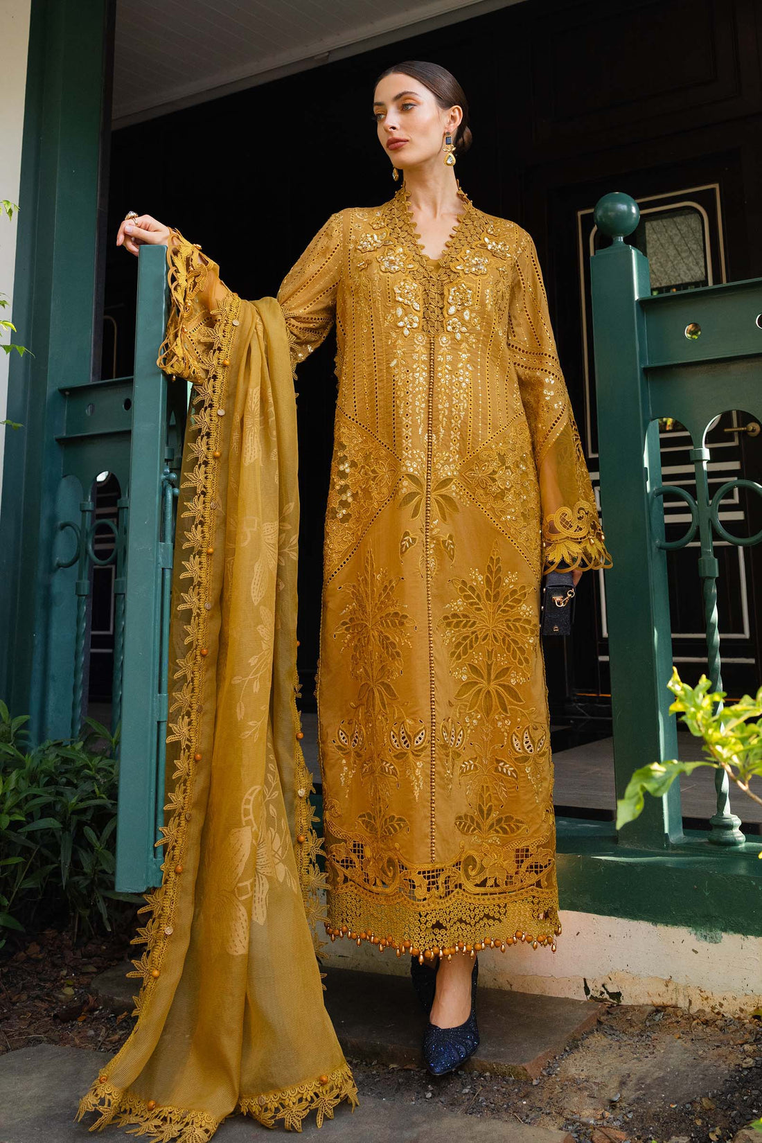 3 Piece Unstitched Embroidered Lawn Suit