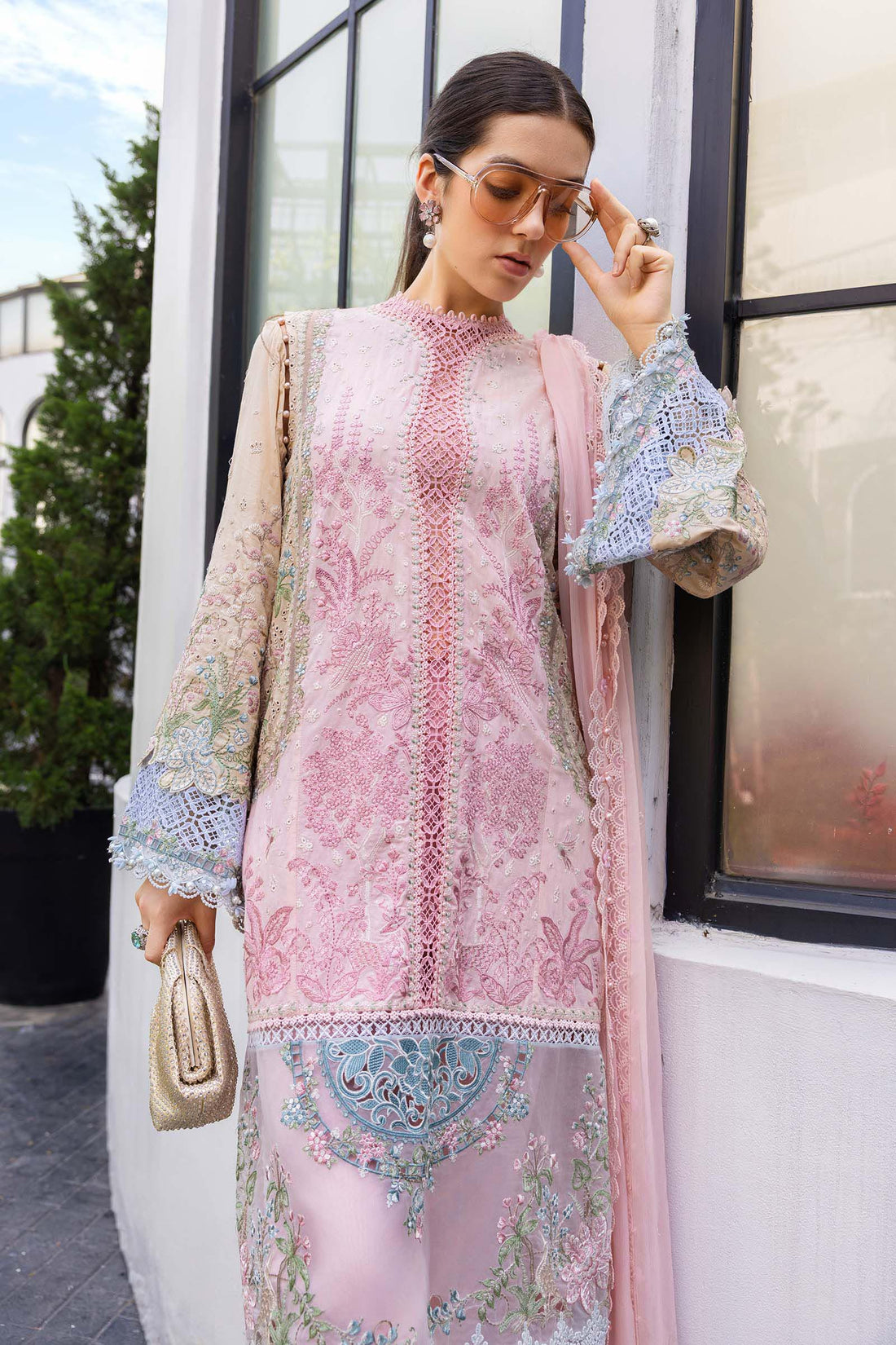 3 Piece Unstitched Embroidered Lawn Suit
