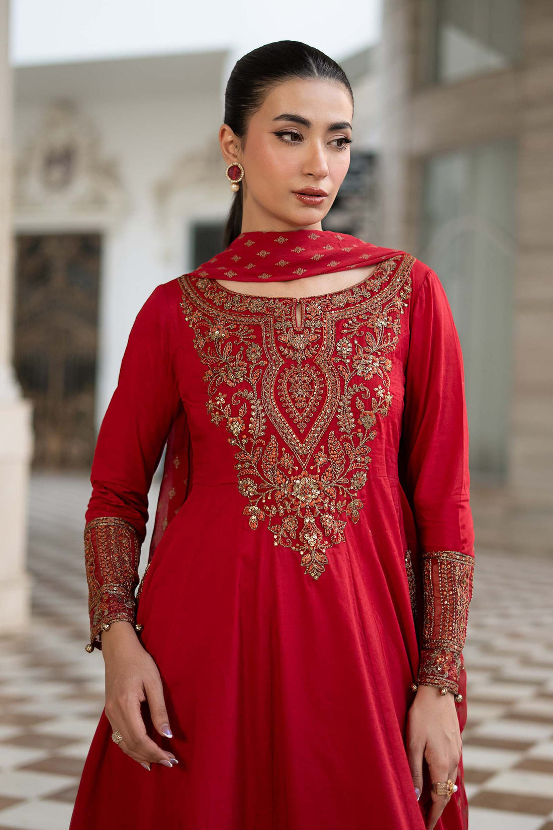 3 Piece Embroidered Dobby Lawn Suit
