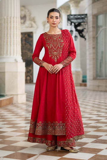 3 Piece Embroidered Dobby Lawn Suit