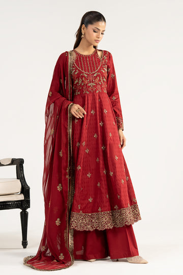 3 Piece Embroidered Dobby Lawn Suit