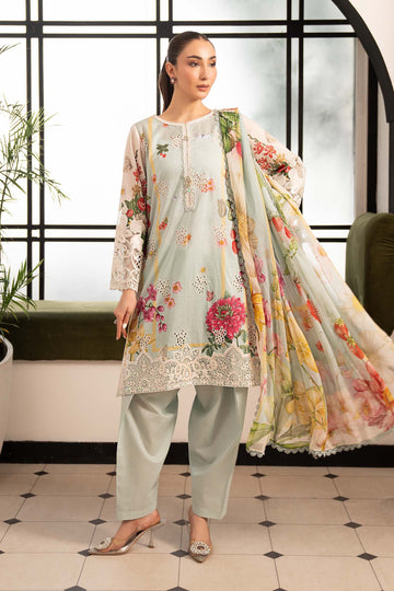 3 Piece Embroidered Lawn Suit