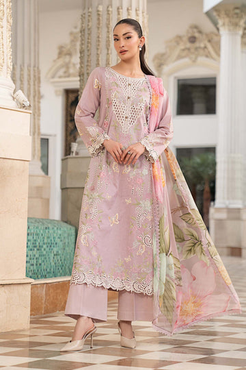 3 Piece Embroidered Dobby Lawn Suit
