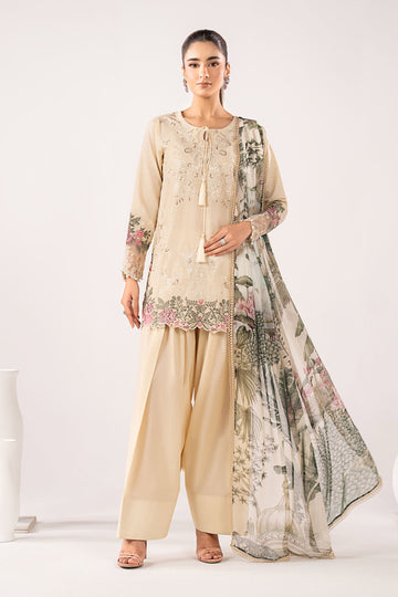 3 Piece Embroidered Dobby Lawn Suit