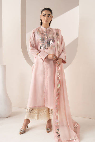 3 Piece Embroidered Dobby Lawn Suit