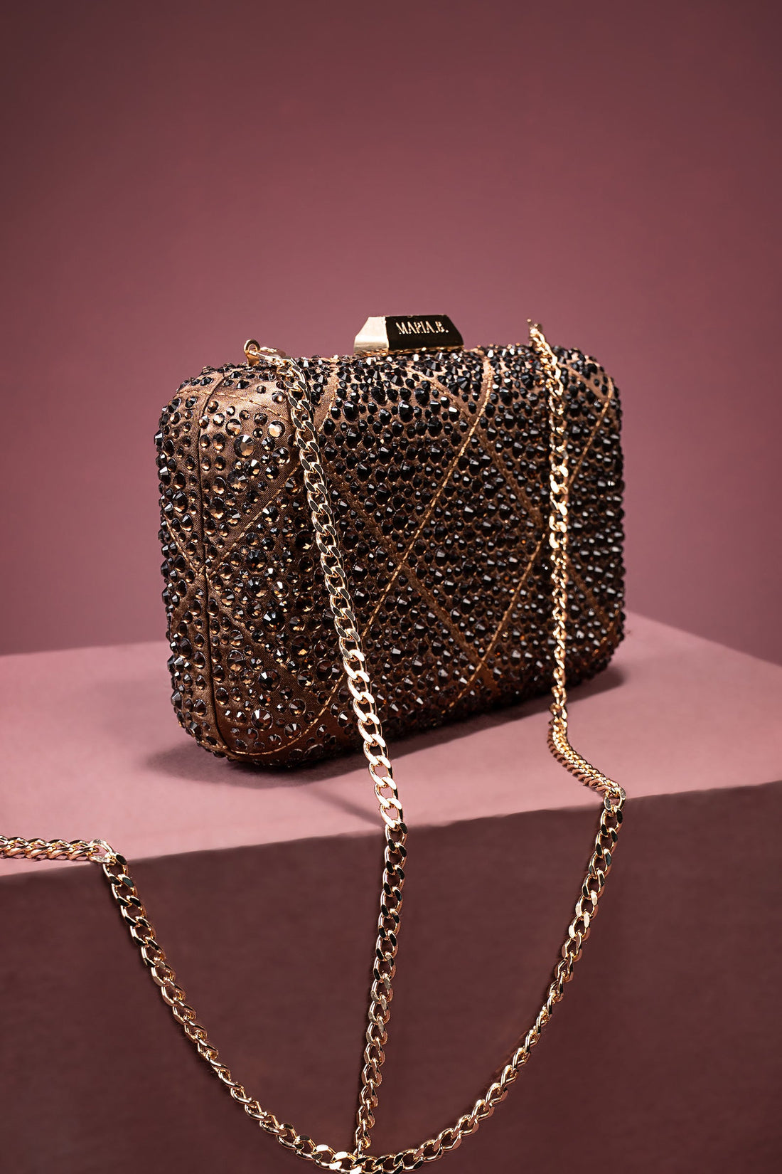 Shimmery Boxy Clutch