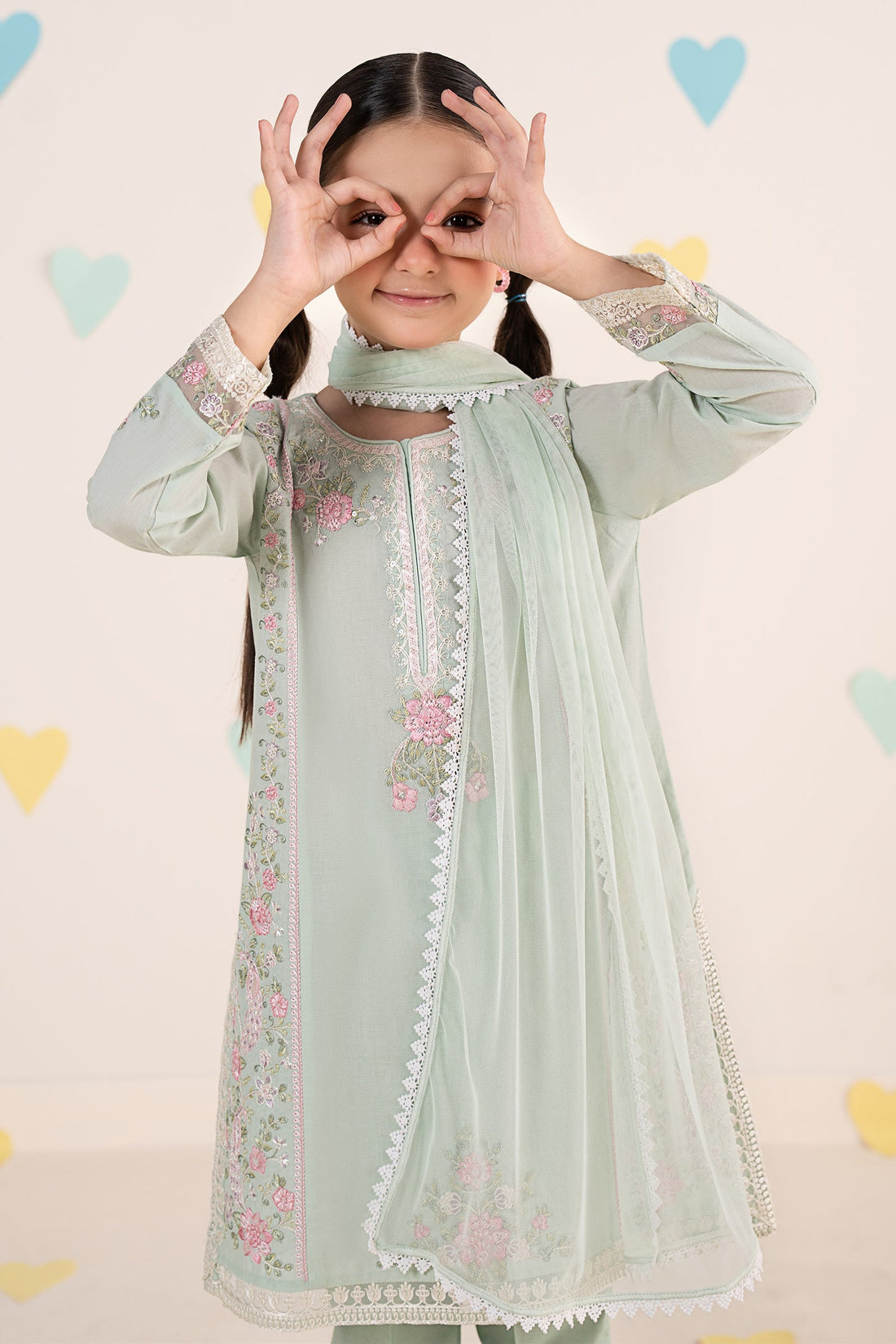 3 Piece Embroidered Dobby Lawn Suit
