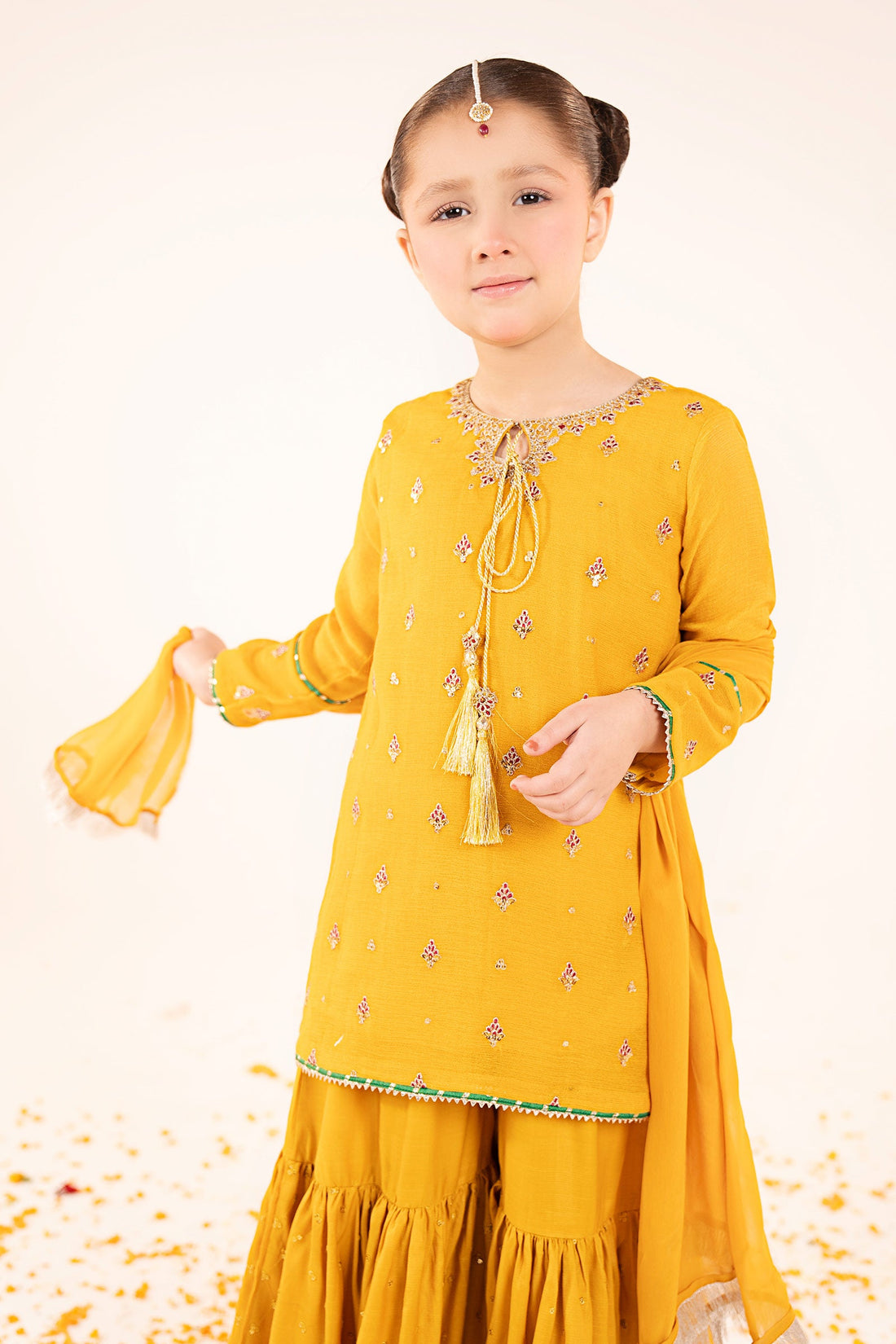3 Piece Embroidered Cotton Net Suit