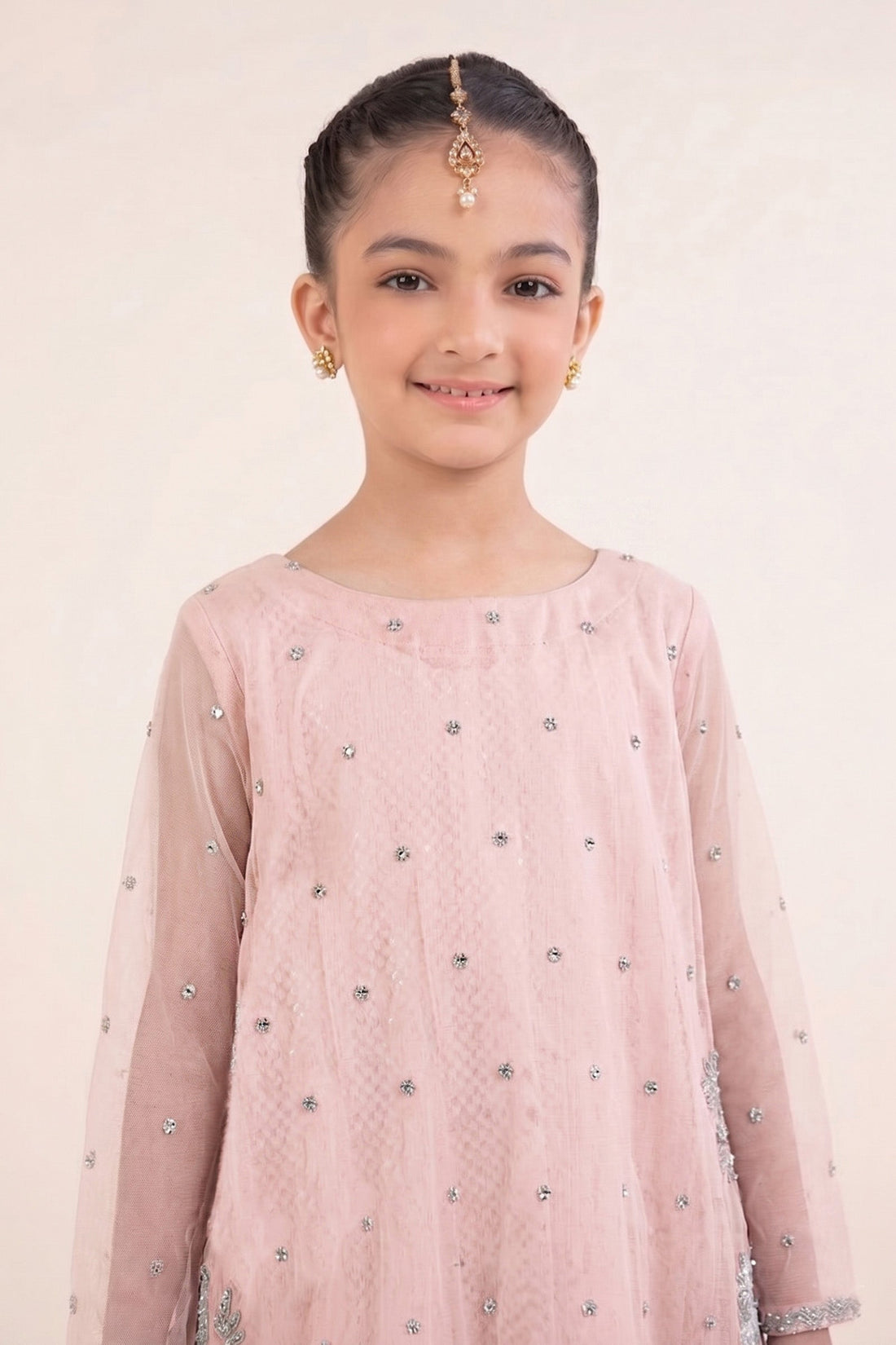 2 Piece Embroidered Organza Suit