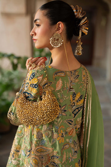 3 Piece Embroidered Raw Silk Suit