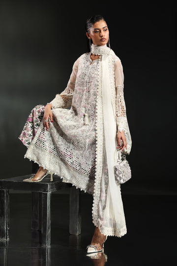 3 Piece Embroidered Organza Suit
