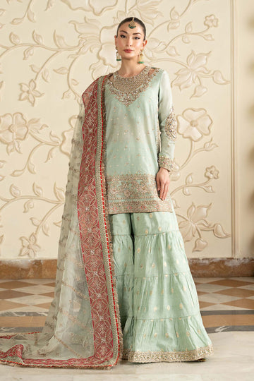 3 Piece Embroidered Cotton Lurex Suit