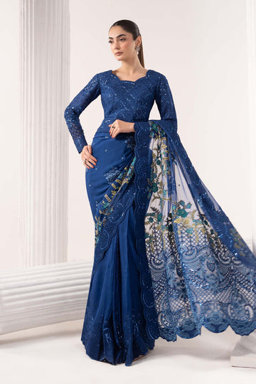 Embroidered Chiffon Saree