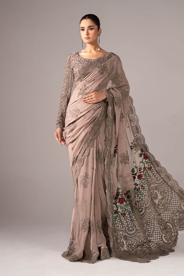 Embroidered Chiffon Saree