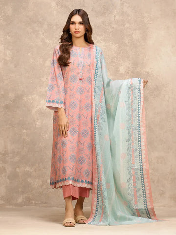 3 Piece Lawn Printed UnStitched Suit